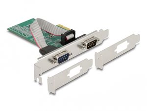 Delock PCI Express x1 - 2x sarjaliitäntä RS-232 - hopea