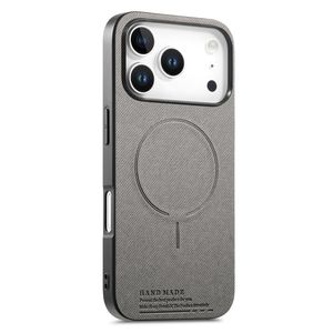 iPhone 17 Pro Max MagSafe-kompatibel Skal PU-läder/Textil - Grå