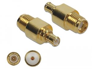 Delock adapter SMA hun til MCX han 10 GHz – Guld