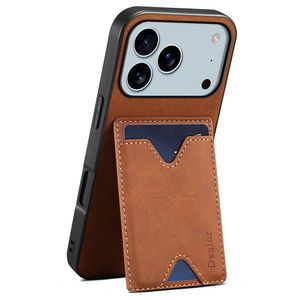 DENIOR iPhone 17 Pro Max Case with Stand - Brown