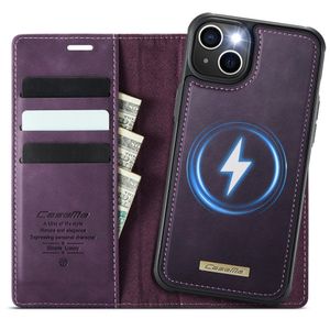 CASEME iPhone 15 Wallet Cover MagSafe RFID Blocking Removable - Purple