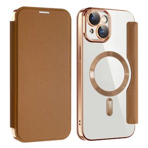 AMORUS iPhone 15 Fodral med MagSafe - Brun