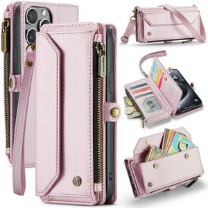 CASEME iPhone 15 Pro Max Cover with 10 Card Slots - Pink