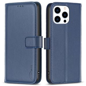 BINFEN COLOR iPhone 16 Pro Max Plånboksfodral Statifunktion – Blå