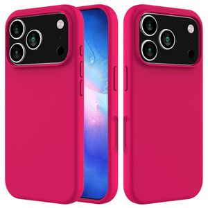 iPhone 17 Pro Max Silicone Phone Case - Hot pink