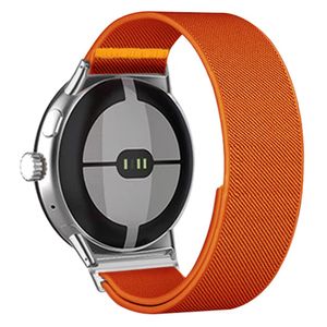 Google Pixel Watch 3 45 mm Kellonranneke, Nylon - oranssi