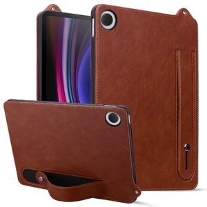 Samsung Galaxy Tab A11/Tab A9 Flip Cover med Håndgreb og Stativ - Brun
