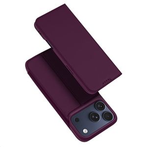 DUX DUCIS iPhone 18 Pro / 17 Pro Lompakkokotelo PU-nahka - Dark Cherry