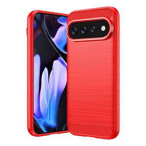Google Pixel 11 Pro XL TPU deksel i karbonfibertekstur - Rød