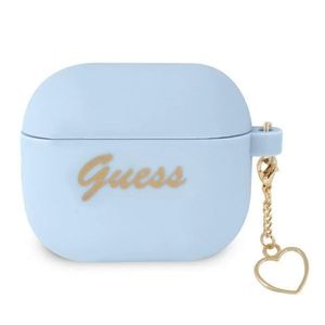 Guess Charm Heart Silikone Etui till Airpods 3 - Blå