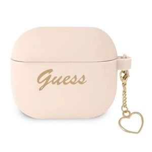 Guess Charm Heart Silikone Etui till Airpods 3 - Lyserød