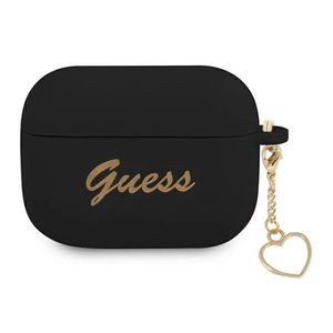 Guess Charm Heart Silikon Fodral till AirPods Pro - Svart