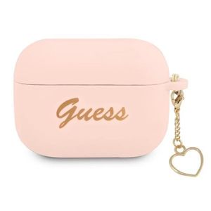 Guess Charm Heart Silikon Fodral till AirPods Pro - Rosa