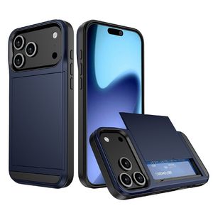 iPhone 18 Pro / 17 Pro Deksel med Kortlomme - Blå