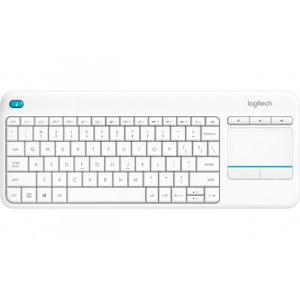 Logitech Wireless Touch Keyboard K400 Plus, Nordic - White