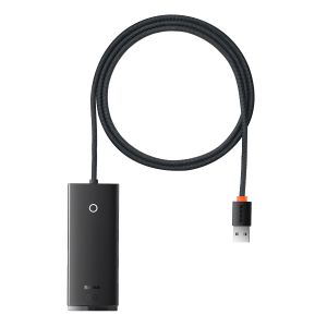 Baseus Lite Series HUB adapter USB-A til 4xUSB-A 3.0 5Gb/s svart