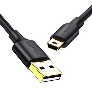 Ugreen 5 pin guldbelagt USB kabel - mini USB 0.25m sort (US132)