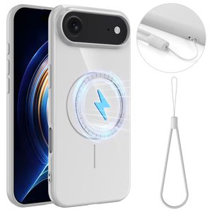 iPhone 17 Air Skal MagSafe-kompatibel med bärrem – Vit