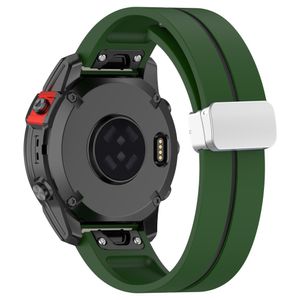 Garmin Fenix 7S etc. Watch Strap in Silicone - Green