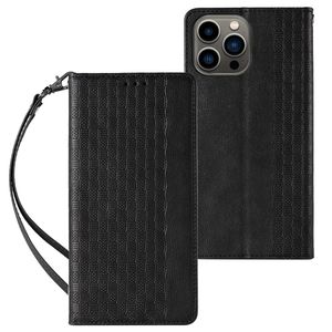iPhone 12 Pro Max Lompakkokotelo, katselutuki & hihna - Musta