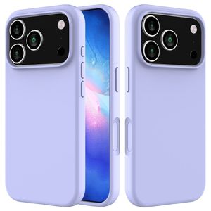 iPhone 17 Pro Max silicone phone case - light blue