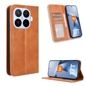 Xiaomi 17T Lompakkokotelo PU nahka - Ruskea