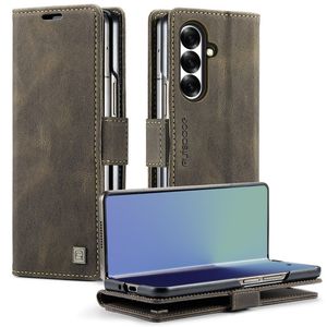 AUTSPACE Samsung Galaxy Z Fold8 Ultra Flip Cover med RFID blokering - Mørkebrun