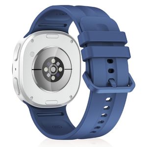 Samsung Galaxy Watch9/8/8 Classic Ensfarget silikon klokkerem S - Blå