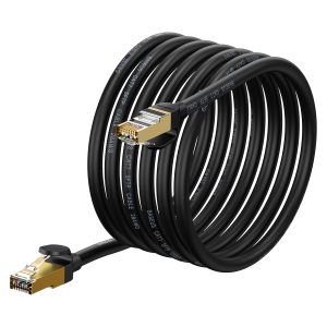 Baseus Speed Seven 10Gbps nettverkskabel RJ45 5m sort