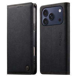 DIERFENG iPhone 18 Pro/17 Pro Lommeboketui RFID-blokkerende - Svart