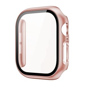 Apple Watch 12 42mm  Cover med skærmbeskyttelse i hærdet glas - Rose guld