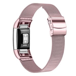 Fitbit Charge 2 Watch Strap Rustfrit Stål – Rose Pink