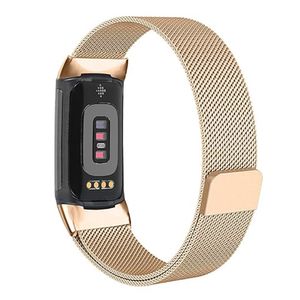 KALEBOL Fitbit Charge 6/5 Klokkereim i rustfritt stål - Gull