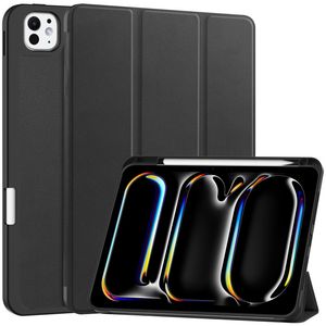 iPad Pro 11" 2025/2024 Tri-fold etui med holder for styluspenn - Svart