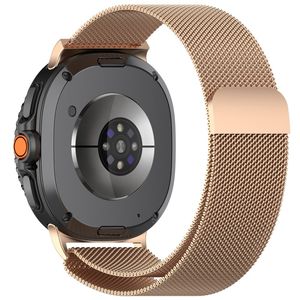 Samsung Galaxy Watch9 Milanesisk magnetisk klokkerem i rustfritt stål - Rose gull