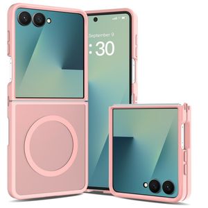 Samsung Galaxy Z Flip8 MagSafe kuori akryylitakalla - Vaaleanpunainen