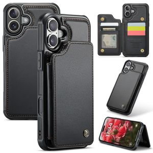 CASEME iPhone 16 Plus Case with 5 Card slots - Black