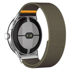 Google Pixel Watch 3 45 mm Kellonranneke, Nylon - vihreä