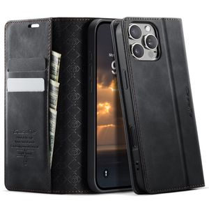 CASEME iPhone 16 Pro Max Wallet Cover RFID Blocking Stand – Black