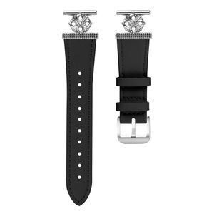 Garmin Approach S40/Forerunner 158 Klokkereim med Blomsterdekorasjon - Svart
