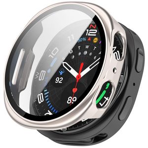 Samsung Galaxy Watch9 40mm Deksel med skjermbeskytter i glass - Starlight