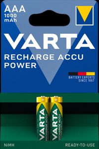 VARTA Recharge Accu Power AAA akku 1000 mAh, 2 kpl