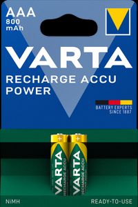 VARTA Recharge Accu Power AAA akku 800 mAh, 2 kpl