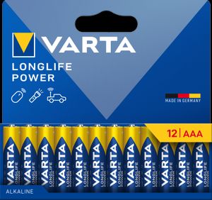 Varta Longlife Power AAA Batterie LR3 12er-Pack