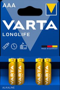VARTA Longlife Alkaline AAA batteri LR3, 4-pak