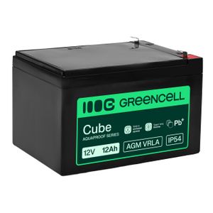 Green Cell AGM VRLA 12V 12Ah vedligeholdelsesfrit batteri (151x98,5x95mm)