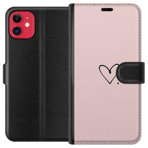 Apple iPhone 11 Musta Lompakkokotelo Hjärta.