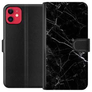 Apple iPhone 11 Musta Lompakkokotelo Svart marmor