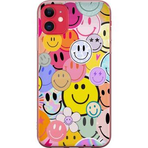 Apple iPhone 11 Läpinäkyvä Puhelinkotelo Leende Ansikten