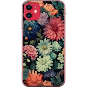 Apple iPhone 11 Läpinäkyvä Puhelinkotelo Färglada blommor